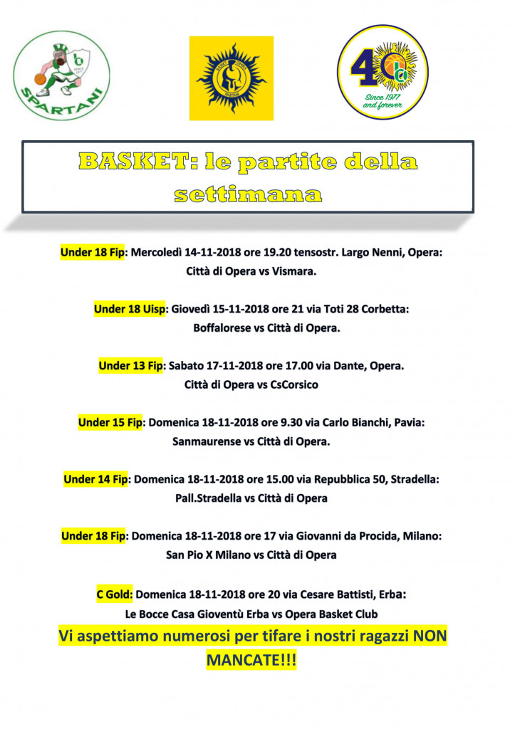 Volantino gare Basket 5-1