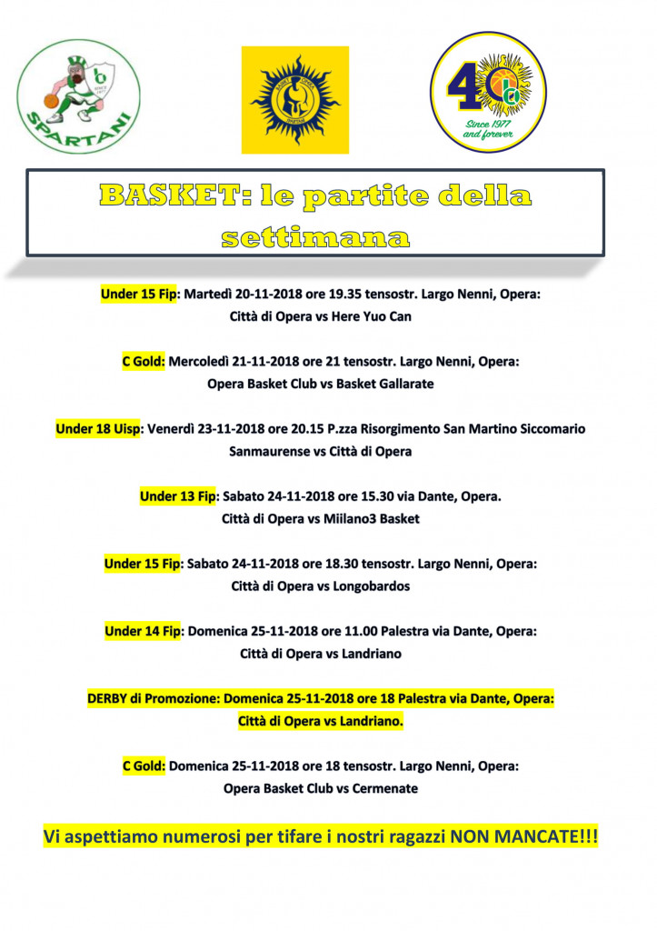 Volantino gare Basket 6-1