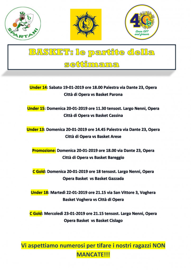 Volantino gare Basket 12-1