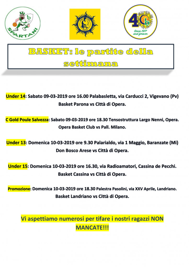 Volantino gare Basket 19-1
