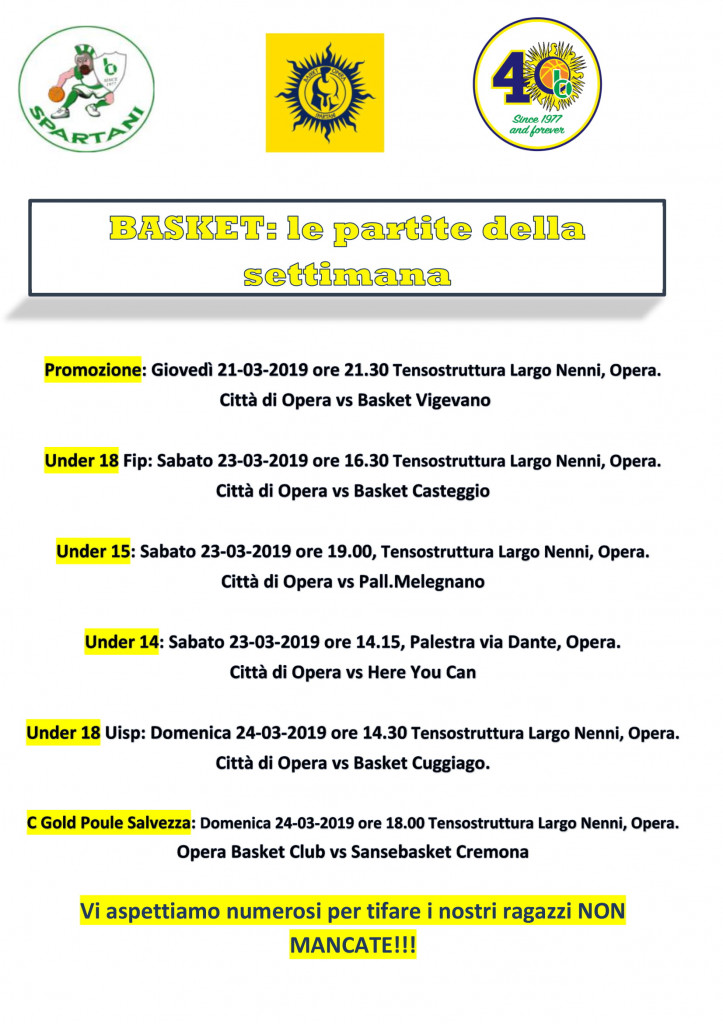 Volantino gare Basket 21-1