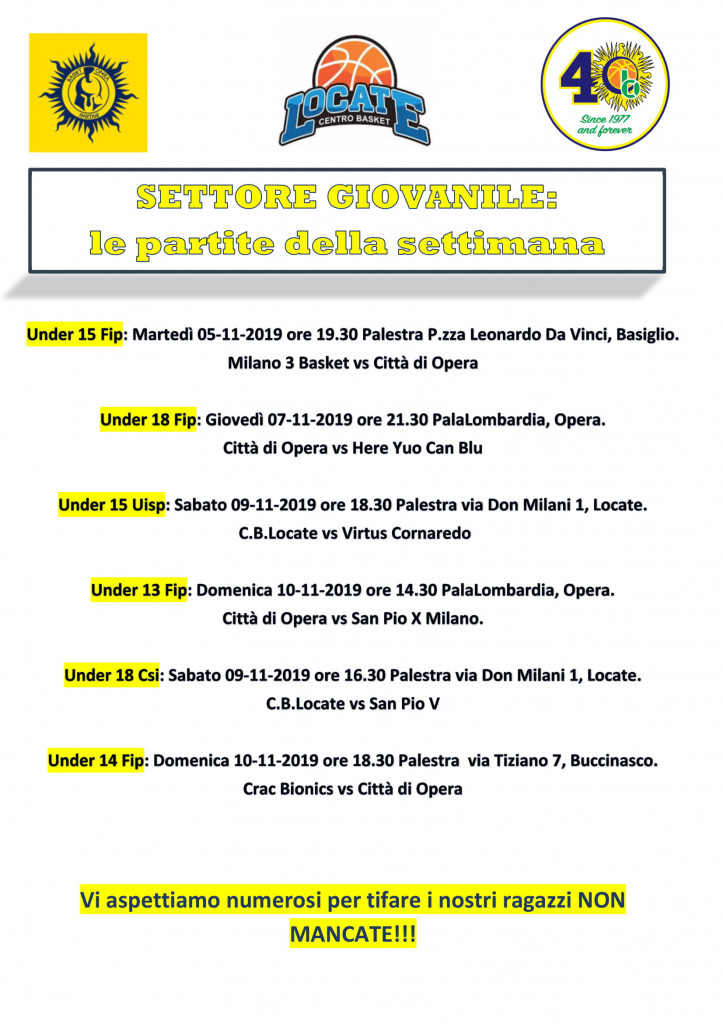 Volantino gare Basket 4-1