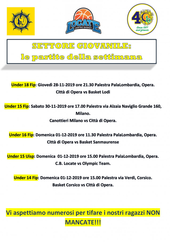 Volantino gare Basket 7-1