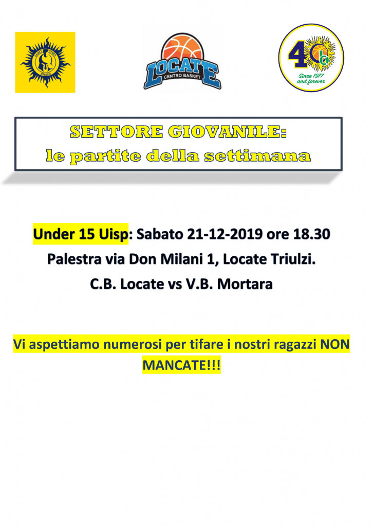 Volantino gare Basket 10