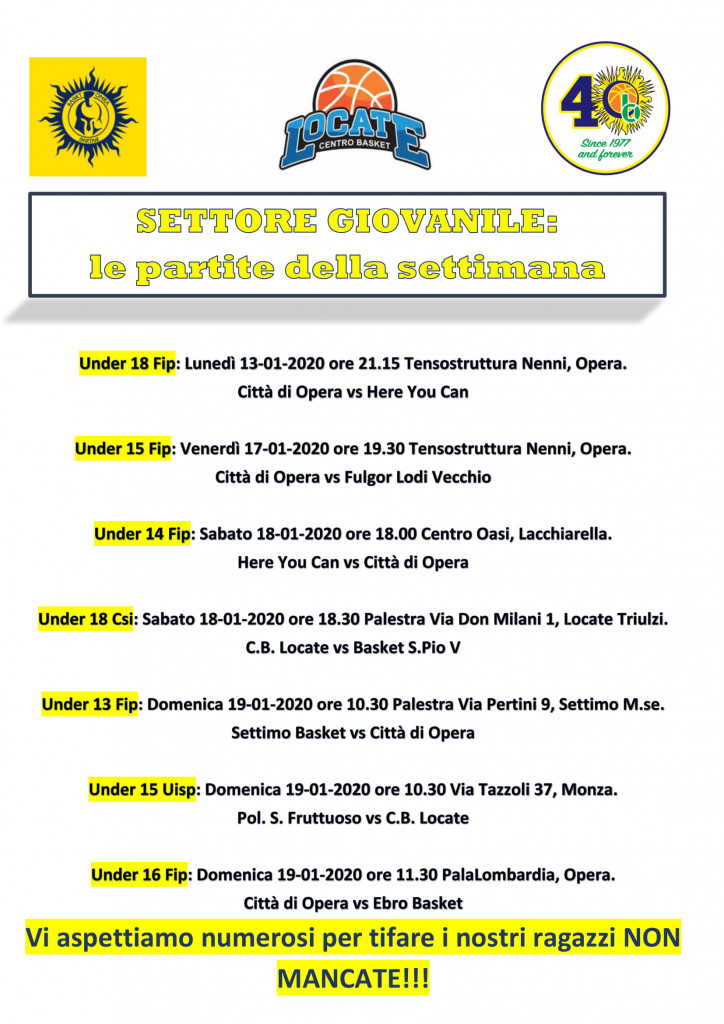 Volantino gare Basket 12-1