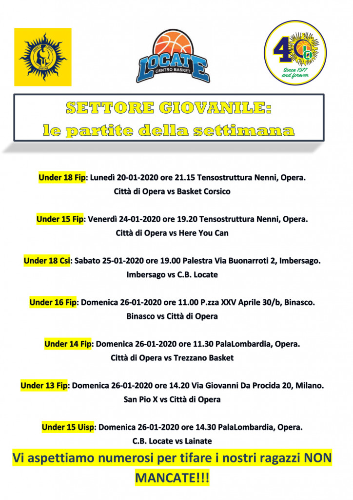 Volantino gare Basket 13-1